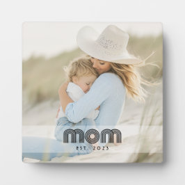 Custom Mom Established Modern Retro Script Photo
