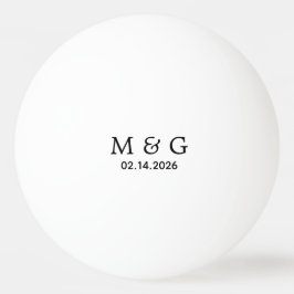 Custom Monogram and Date Personalized Pingisboll