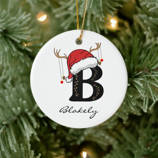 Custom Monogram Holiday Ornament For Family (Träd)