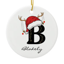 Custom Monogram Holiday Ornament For Family