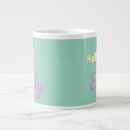 Custom monogram – purple, blue & Peach Jumbo Mugg