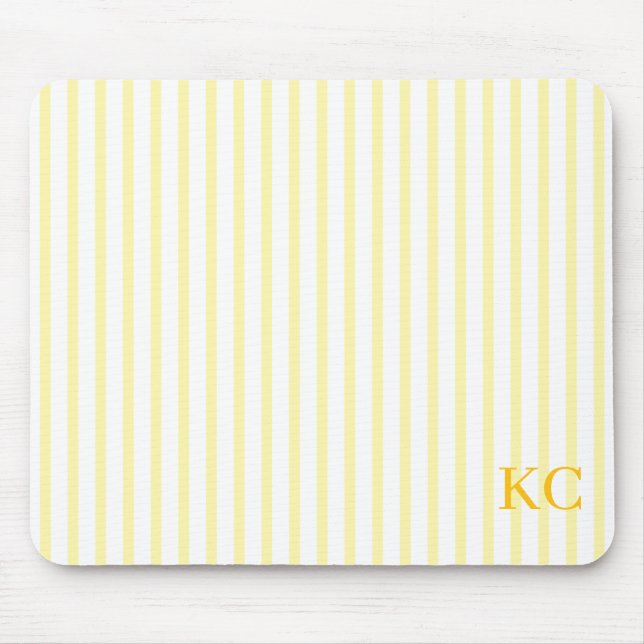 Custom Monogram Striped Workspace Personalized Musmatta (Framsidan)