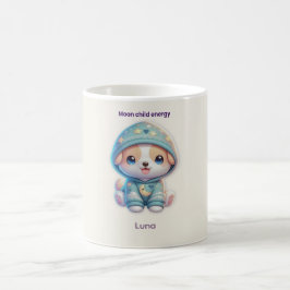 Custom Moon Child Energy Dog Mug Kaffemugg