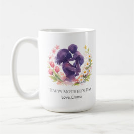Custom Mother and Child Floral Mother’s Day Mug Kaffemugg