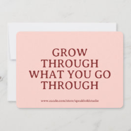 Custom Motivational Card, Self-Love & Growth Gift Julkort