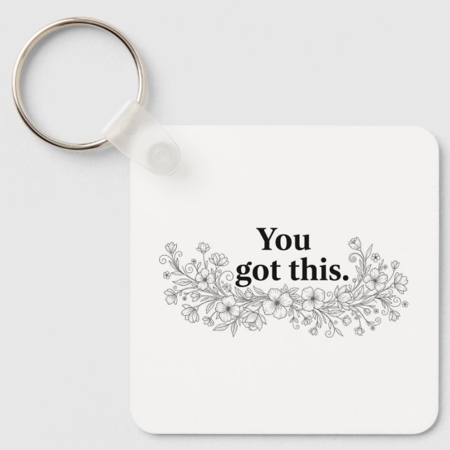 Custom Motivational Keychain Nyckelring (Framsida)