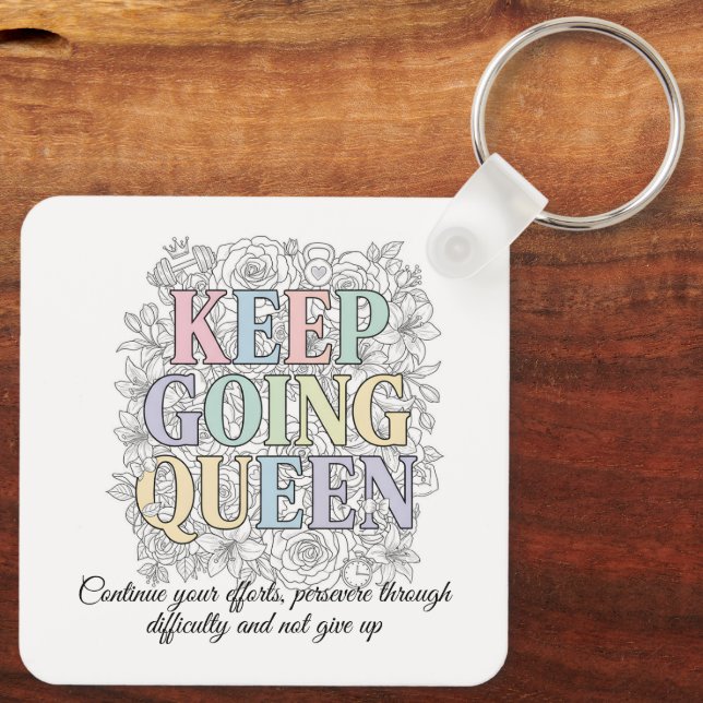 Custom Motivational Keychain Nyckelring (Baksida)