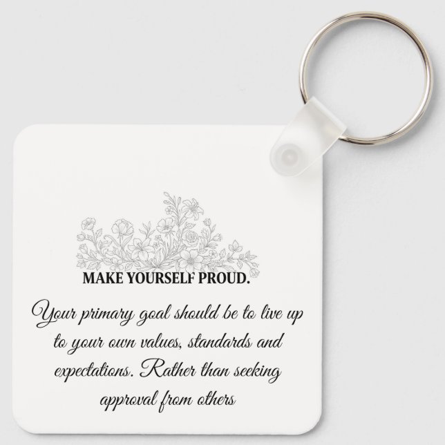 Custom Motivational Keychain Nyckelring (Baksida)