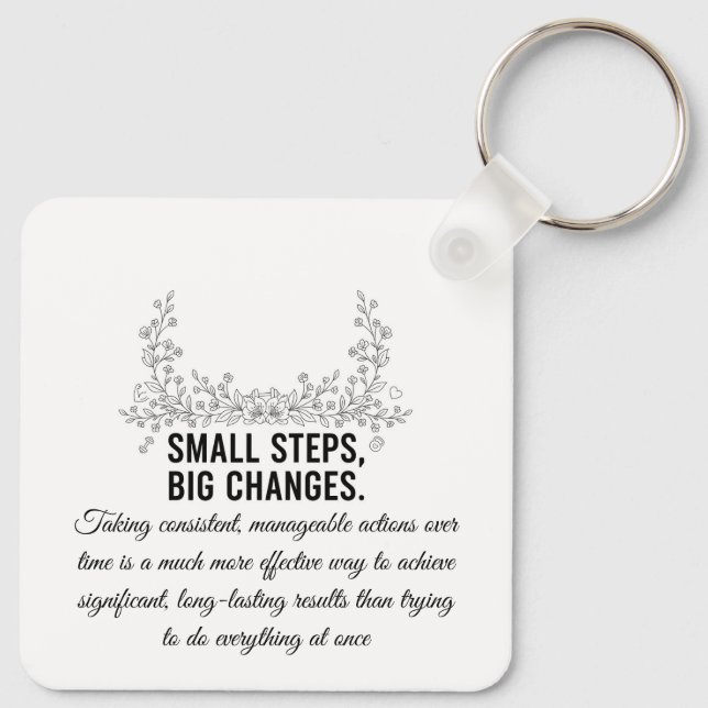 Custom Motivational Keychain Nyckelring (Baksida)