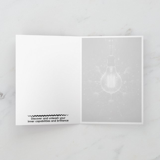 Custom Motivational Quote Card Kort (Inuti)