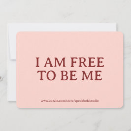 Custom Motivational & Self Love Gift Card for Her Julkort