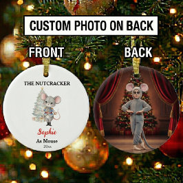 Custom Mouse Nutcracker Photo Christmas Julgransprydnad Keramik