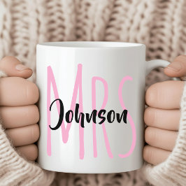 Custom Mr. & Mrs. Mug, Wedding Gift for Newlyweds Kaffemugg