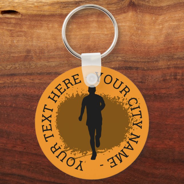 Custom mud run event keychain gift nyckelring (Framsida)