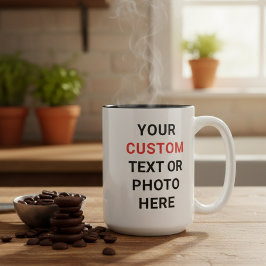 Custom Mug | Add Text, Photo, Logo or Design Here Två-Tonad Mugg