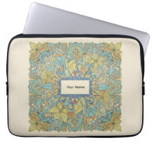 Custom Name Aesthetic Zentangle Laptop Bag