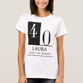 Custom Name & Age Shirt, Black White Birthday T Shirt