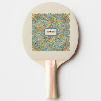 Custom Name Artistic Zentangle Ping Pong Paddle Pingisracket