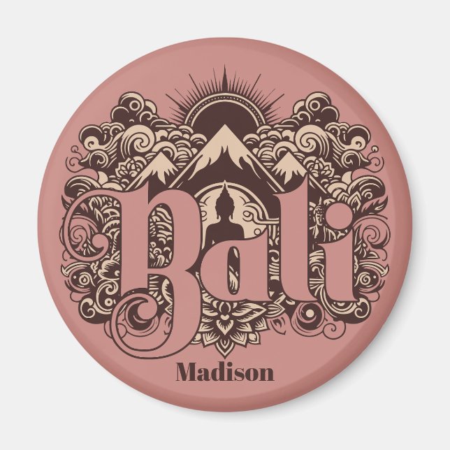 Custom Name Bali Magnet (Framsidan)