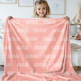 Custom Name Blanket Gift for Baby Girl or Baby Boy Fleecefilt
