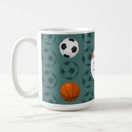 Custom Name Boys Sports Baseball Pattern Kids  Kaffemugg