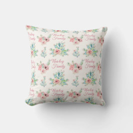 Custom Name Cacti Floral Kudde