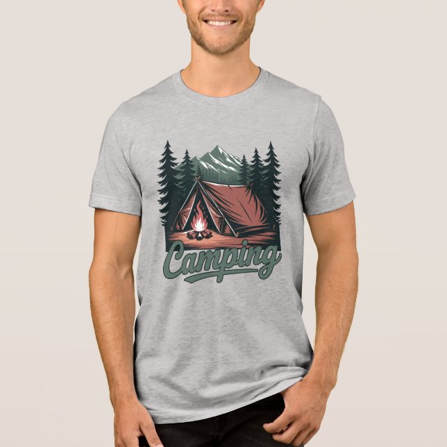 Custom Name Camping T Shirt (Framsida)