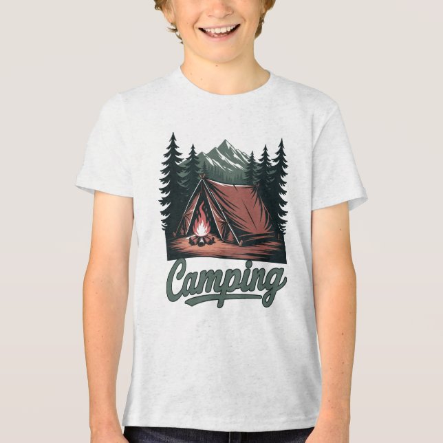 Custom Name Camping T Shirt (Framsida)