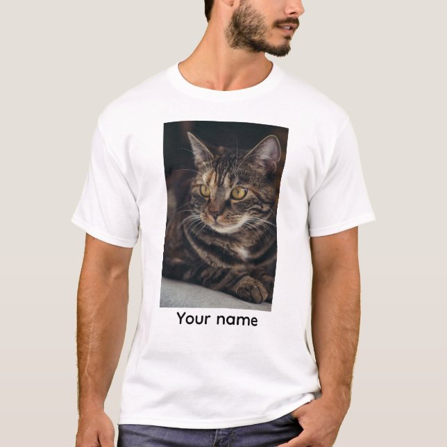 Custom Name Cat T-Shirt (Framsida)