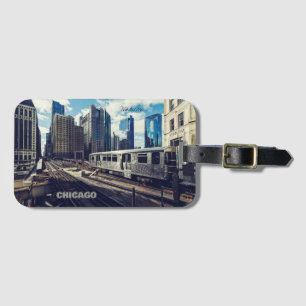 Custom Name Chicago USA Bagagebricka