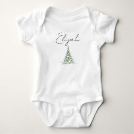 Custom Name Christmas Baby Romper 1st Xmas Elijah T Shirt
