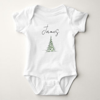 Custom Name Christmas Baby Romper First Xmas James T Shirt