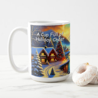 Custom Name Christmas Cabin Mug  Kaffemugg