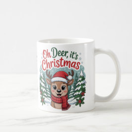 Custom name Christmas deer Kaffemugg