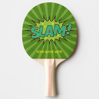 Custom Name Comic Slam Pong Paddle, Cartoon Pingisracket