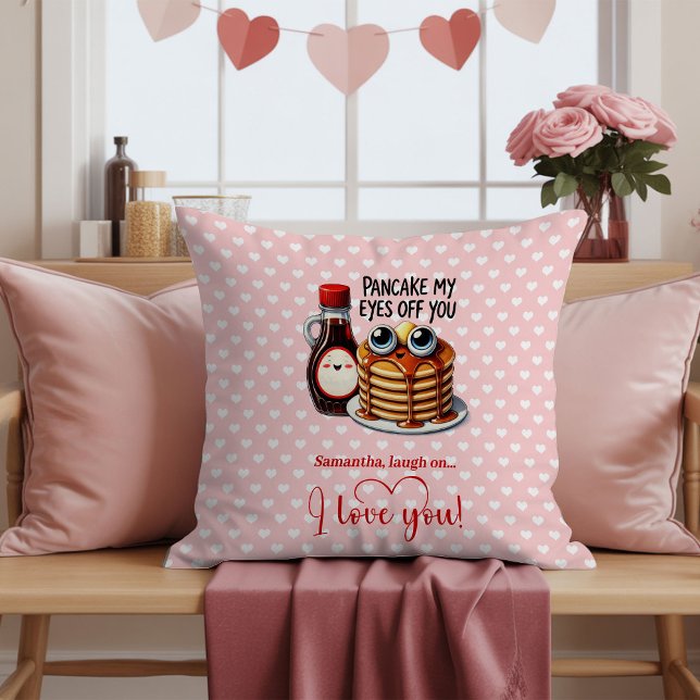 Custom Name Cute Fruits Pun Valentine Gift Accent Kudde (Custom Name Cute Fruits Pun Valentine Accent Pillow

)