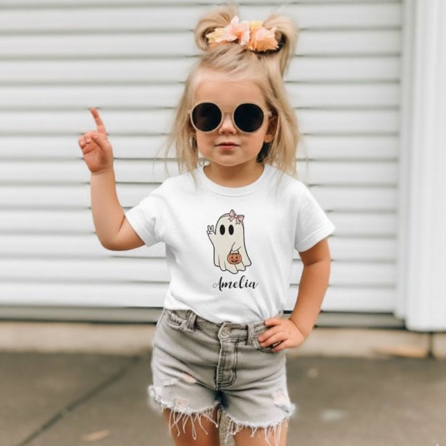 Custom Name Cute Ghost Pink Halloween Personalized T Shirt (Custom Name Cute Ghost Pink Halloween Personalized T-Shirt
)