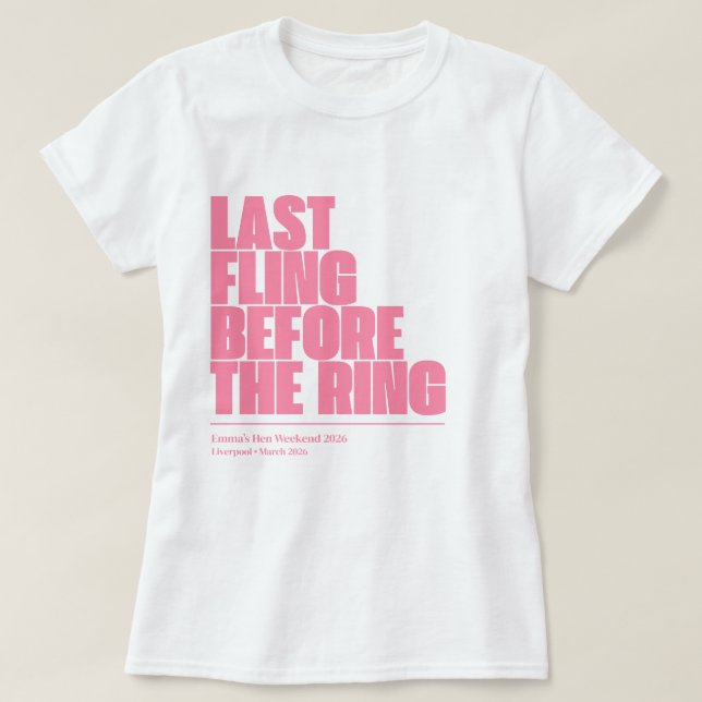 Custom Name Date & Location Bride Tribe Tee (Design framsida)