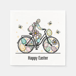 Custom Name Easter Bicycle Design Pappersservett