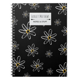 Custom Name Floral Notebook Anteckningsbok