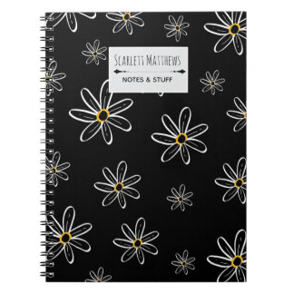 Custom Name Floral Notebook Anteckningsbok