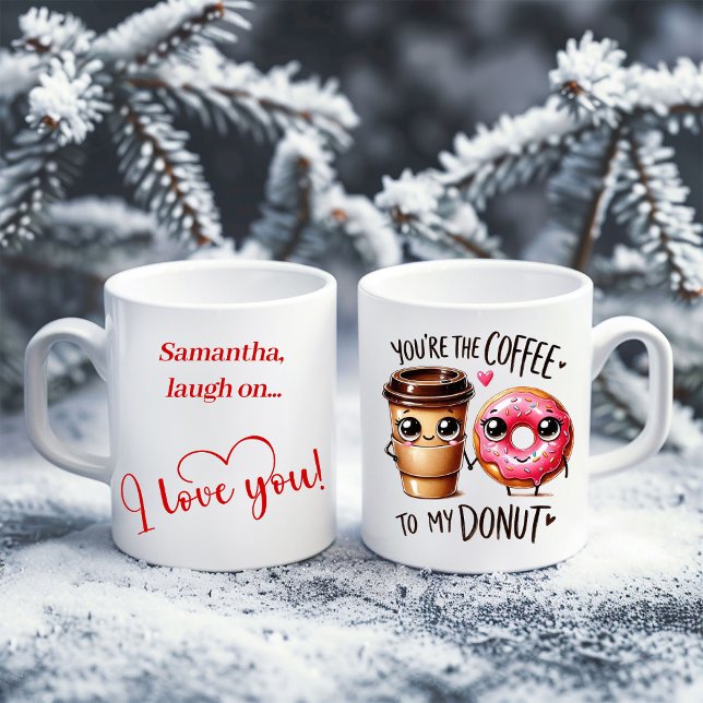Custom Name Funny Food Mug Gift for Boyfriend Kaffemugg (Custom Name Funny Food Mug Gift for Boyfriend)