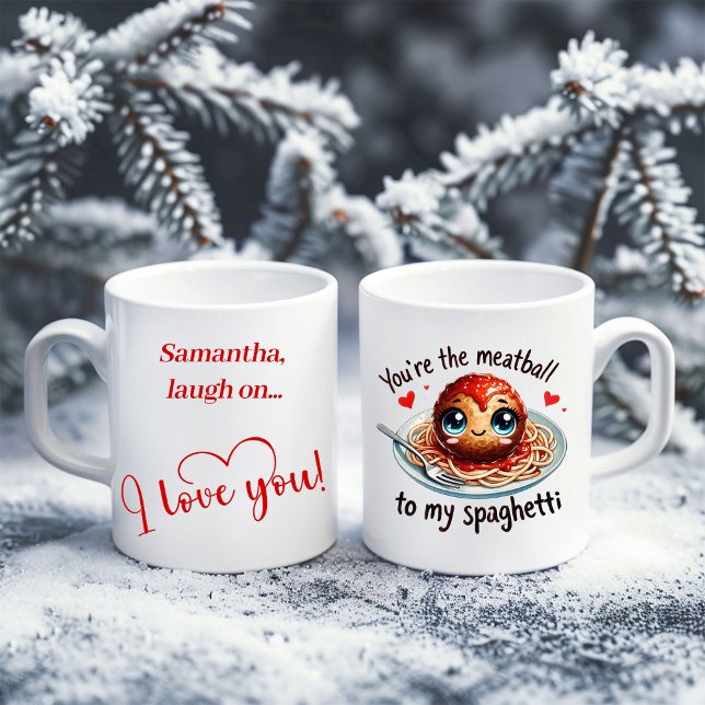 Custom Name Funny Food Mug Gift for Girlfriend Kaffemugg (Custom Name Funny Food Mug Gift for Girlfriend)