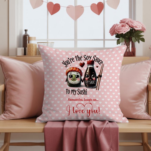 Custom Name Funny Food Quote Valentine Pillows Kudde (Custom Name Funny Food Quote Valentine Pillow

)