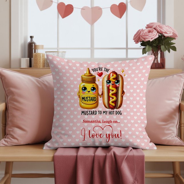 Custom Name Funny Fruit Love Pun Valentine Pillow Kudde (Custom Name Funny Fruit Love Pun Valentine Pillow

)