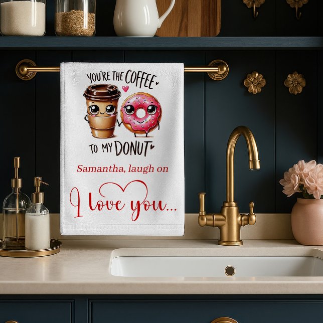 Custom Name Gift for Girlfriend Valentine Towel Kökshandduk (Custom Name Gift for Girlfriend Valentine Towel)