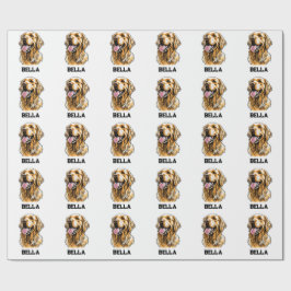 Custom Name Golden Retriever Dog Portrait Funny  Presentpapper