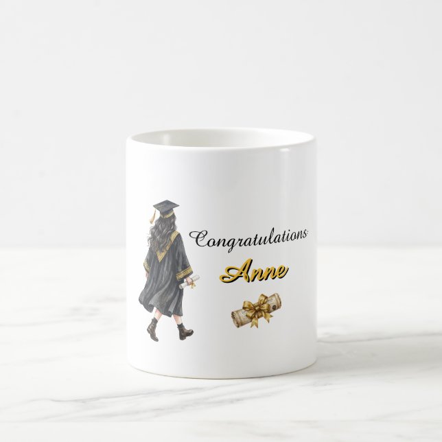 Custom Name Graduation wish mug Kaffemugg (Center)