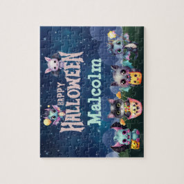 Custom Name Halloween Dragon Puzzle Pussel