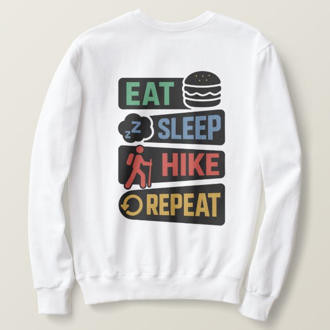 Custom Name Hiking Lång Ärmad Tröja (Design baksida)